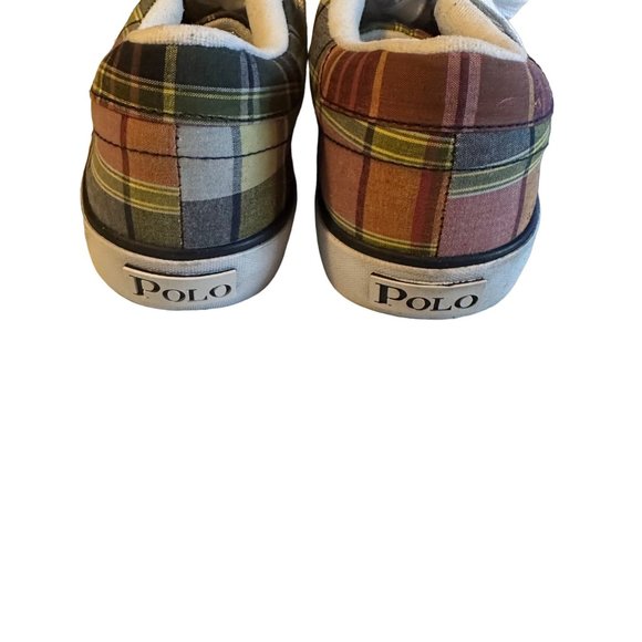 Polo Ralph Lauren multicolor plaid sneaker size 8.5 D - Picture 8 of 8